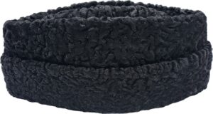 Nahast karakul-stiilis müts